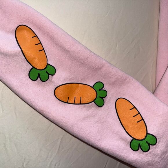 Kawaii Pink Rabbit Carrots Snack Expert Sweatshirt - Picture 3 of 4